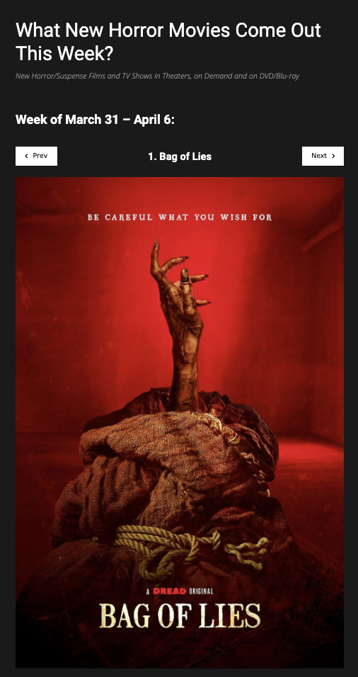 What New Horror Movies Come Out This Week?